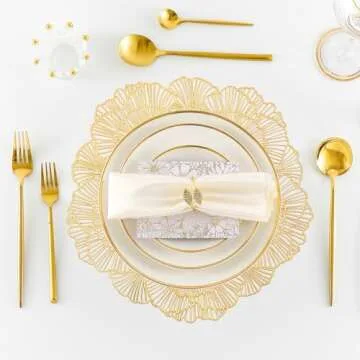 Stunning Round Gold Placemats Set of 6 for Elegant Dining