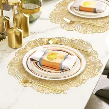 Stunning Round Gold Placemats Set of 6 for Elegant Dining