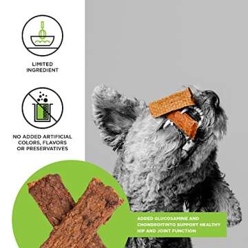 BIXBI Chicken Jerky Dog Treats - Joint Support & Grain Free