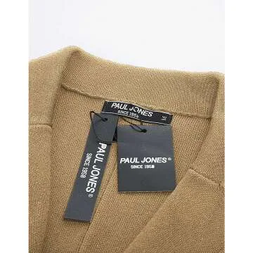PJ PAUL JONES Men's Cardigan with Shawl Collar