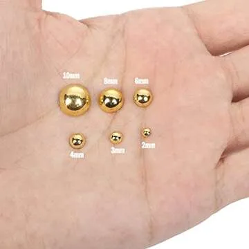 3845Pcs 1 Box Half Pearl Flatback Beads DIY Round Plastic Half Flat Back Pearls Loose Bead for Crafts Nail Cup Shoes（Golden）