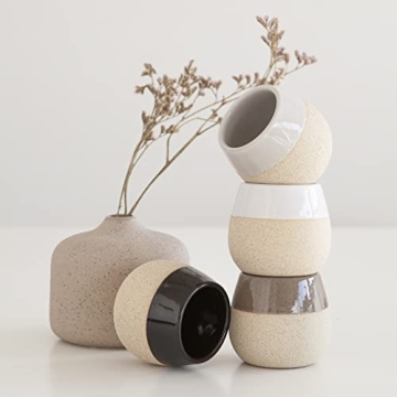 Elegant Amarcado Ceramic Espresso Cups Set of 4