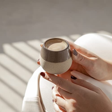 Elegant Amarcado Ceramic Espresso Cups Set of 4