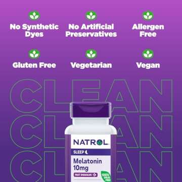 Natrol Fast Dissolve Melatonin 10 mg, Melatonin Supplements for Restful Sleep, Sleep Support for Adults, 200 Strawberry-Flavored Tablets, Up to a 200 Day Supply