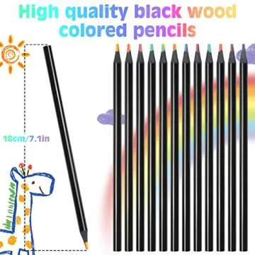 nsxsu 7-in-1 Rainbow Pencils for Art and Fun