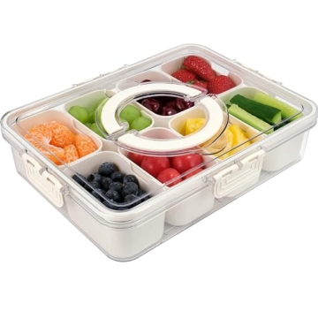 TAROSE Snackle Box - Portable Snack Containers with Lid