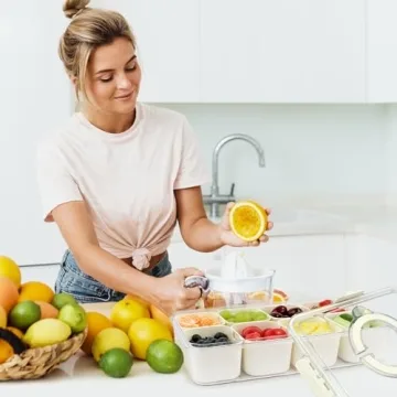 TAROSE Snackle Box - Portable Snack Containers with Lid