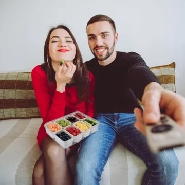 TAROSE Snackle Box - Portable Snack Containers with Lid