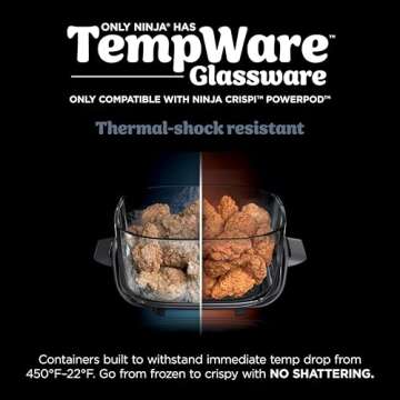 Ninja 6 Cup Glass Cooking Container - Versatile & Leak Proof