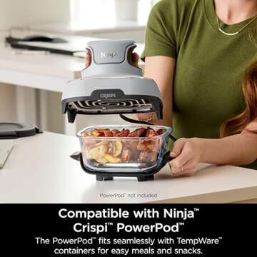 Ninja 6 Cup Glass Cooking Container - Versatile & Leak Proof