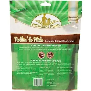 Fieldcrest Farms Nothing to Hide Natural Rawhide Alternative Small Twist Stix for Dogs -50 Pack - Al...
