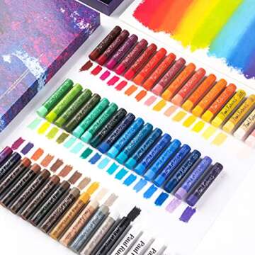 Paul Rubens Oil Pastels Kit 54 Colors, Artist Soft Oil Pastels Vibrant and Creamy, Suitable for Artists, Beginners, Students, for Art Painting Drawing