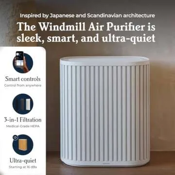 Windmill Air Purifier - 3-in-1 HEPA Filtration, Quiet, Smart