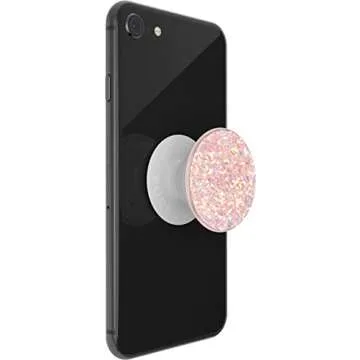 PopSockets Phone Grip with Expanding Kickstand, Glitter PopGrip - Rose