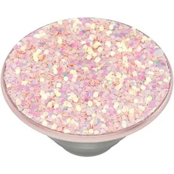 PopSockets Phone Grip with Expanding Kickstand, Glitter PopGrip - Rose