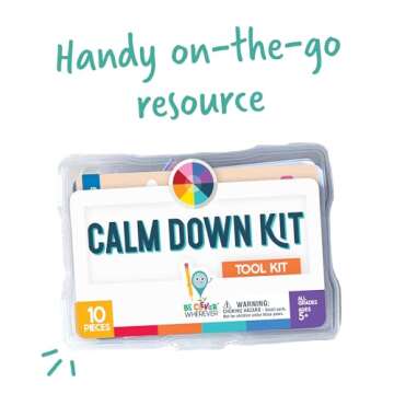 Carson Dellosa Be Clever Wherever 10-Piece Classroom Calm Down Tool Kit for Anxiety Relief, Calm Down Corner Supplies, Emotional Regulation Tools for Kids With Fidget Toys, Mindfulness Cards