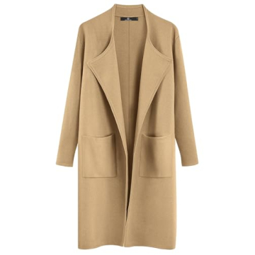 LILLUSORY Stylish Long Knit Wool Cardigan for Women