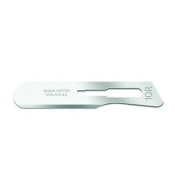 Swann-Morton #10R Sterile Surgical Blades, Stainless Steel [Individually Packed, Box of 100]