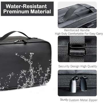 BAGSPRITE Water-Resistant Hanging Toiletry Bag for Travel