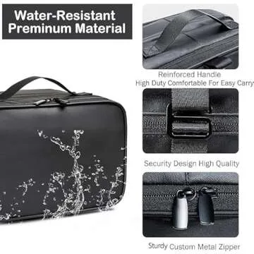 BAGSPRITE Water-Resistant Hanging Toiletry Bag for Travel
