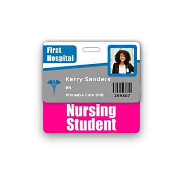 Nursing Student Badge Buddy - Waterproof ID Holder with Charts