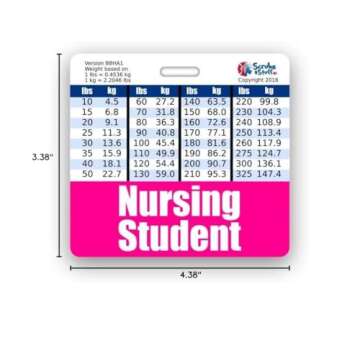 Nursing Student Badge Buddy - Waterproof ID Holder with Charts