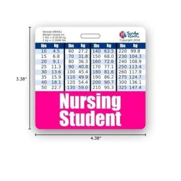Nursing Student Badge Buddy - Waterproof ID Holder with Charts