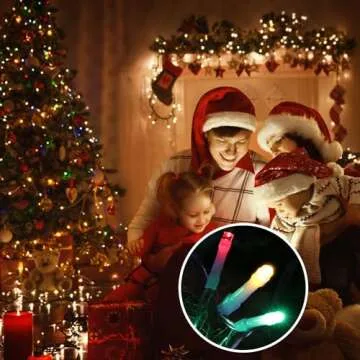 Qulist Christmas Decoration Star Lights Outdoor,317 LED 16.4Ft Christmas Tree Toppers String Lights[8 Modes& Waterproof] for Halloween Xmas New Year Holiday Birthday (Multicolor)