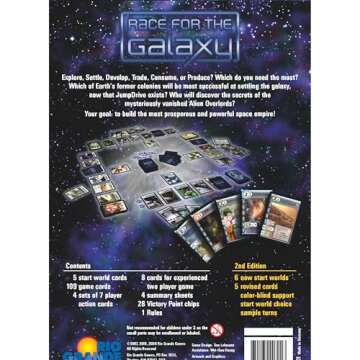 Rio Grande Games Race for the Galaxy Board Game - Expansions Available for Endless Fun!