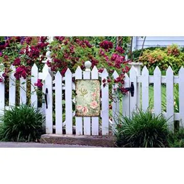 Vintage Rose Metal Tin Flower Sign for Home Decor