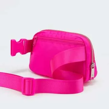 Pander Belt Bag for Women, Fashion Waist Packs, Crossbody Bags, Everywhere Belt Bag with Adjustable Strap (Sonic Pink).