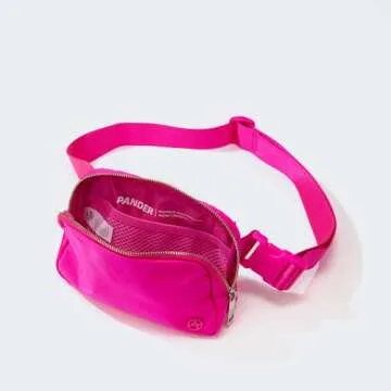 Pander Belt Bag for Women, Fashion Waist Packs, Crossbody Bags, Everywhere Belt Bag with Adjustable Strap (Sonic Pink).