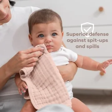 Comfy Cubs Soft Muslin Burp Cloths, 10-Piece Set for Babies