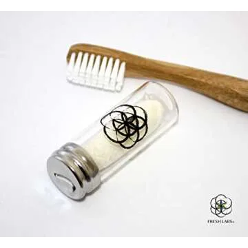 Luxury Vegan Dental Corn Floss with Refillable Glass Container | Natural Candelilla Wax | in Corn Starch Bag | Biodegradable Made with Natural Corn, Ginger and Peppermint | 1x33yards | Zero Waste