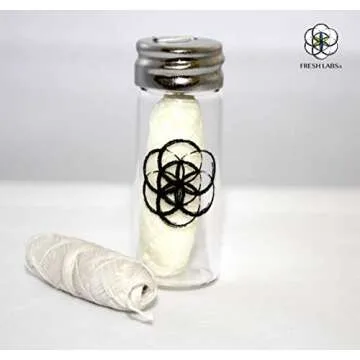 Luxury Vegan Dental Corn Floss with Refillable Glass Container | Natural Candelilla Wax | in Corn Starch Bag | Biodegradable Made with Natural Corn, Ginger and Peppermint | 1x33yards | Zero Waste