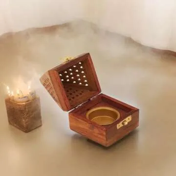 Bless-International Handmade Wooden Incense Stick Holder 5 Inch