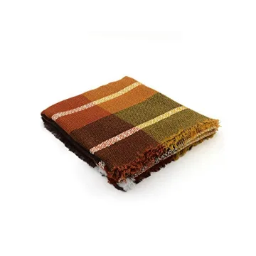 Womens Plaid Blanket Scarf for Women Classic Soft Tartan Wrap Shawl Oversized Shawl Cape Scarves Scarf-Brown Yellow