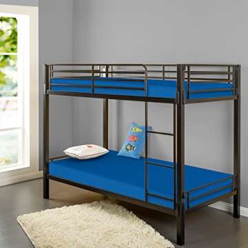 ZINUS 5 Inch Memory Foam Mattress, Twin, Bunk Bed, Trundle Bed, Day Bed Compatible, Blue