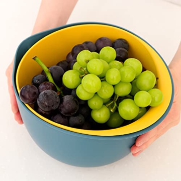 BLUE GINKGO Strainer and Colander Set - Perfect Rice Preparation