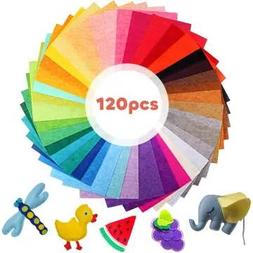 Assorted Felt Fabric Sheets - 120 PCS for Crafts