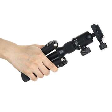 Mini Tripod, Ruittos Tabletop Camera Tripod, 22inch High DSLR Travel Tripod, with 360 Degree Pan Ball Head, Aluminum Alloy, Ultra Compact Portable Compatible with Canon, Nikon, Sony..