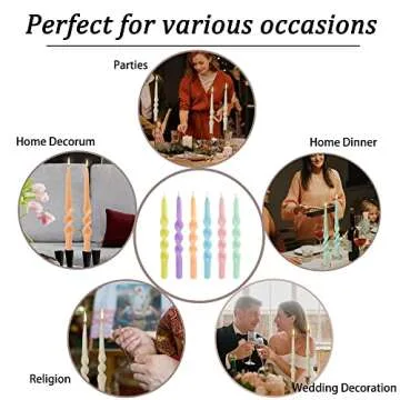 Stylish Pink Spiral Taper Candles Set for Home Decor