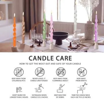 Stylish Pink Spiral Taper Candles Set for Home Decor