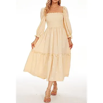 Comfortable Embroidered Maxi Dress for Elegant Summer Style