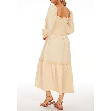 Comfortable Embroidered Maxi Dress for Elegant Summer Style