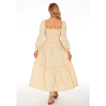 Comfortable Embroidered Maxi Dress for Elegant Summer Style