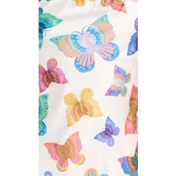 Show Me Your Mumu Women's Taylor Tube Mini Dress, Rainbow Butterflies