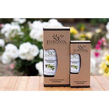 EuroSpa Aromatics Pure Eucalyptus Oil ShowerMist - 100% Natural Aromatherapy, 2oz, 2 Pack