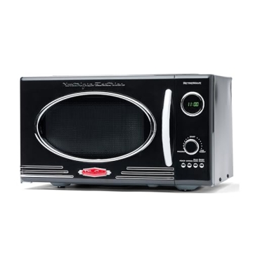 Nostalgia Retro Countertop Microwave Oven - Large 800-Watt - 0.9 cu ft - 12 Pre-Programmed Cooking S...