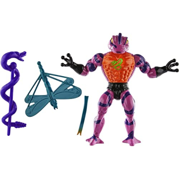 Masters of the Universe Origins Action Figure & Accessory, Rise of Snake Men Tung Lashor with Mini C...